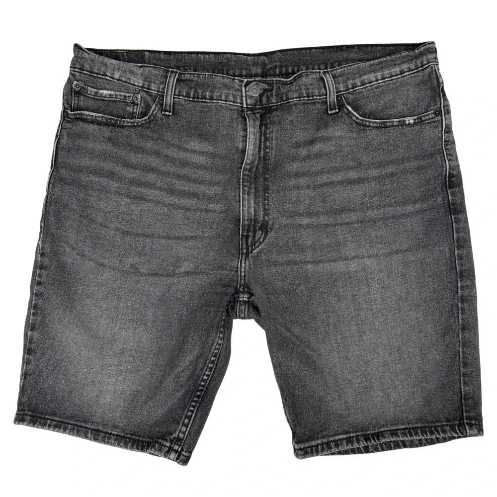 Levis 511 Slim Fit Denim Shorts Mens 42‎ Washed Black Gray Stretch Jean Shorts